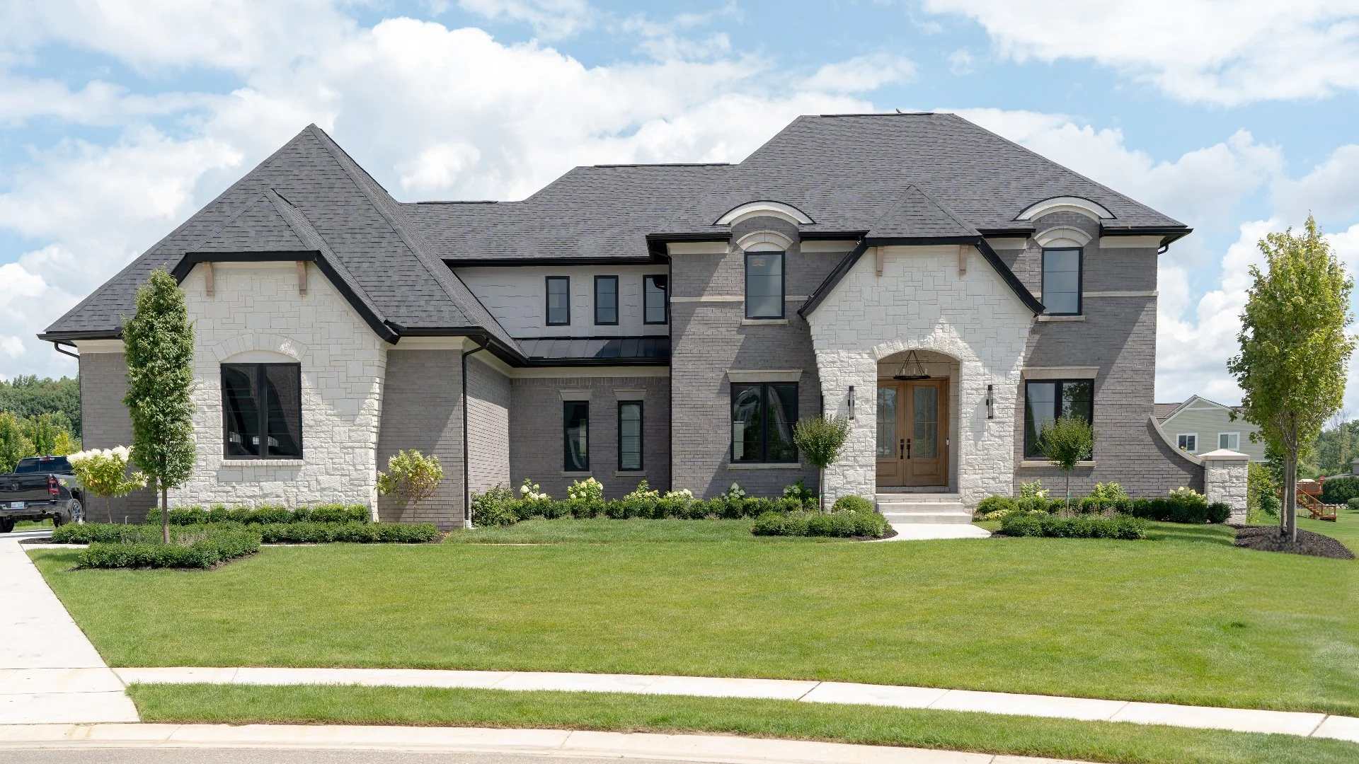 We Filled This Front Yard in Troy, MI With Fresh Plants & Landscape Lights!