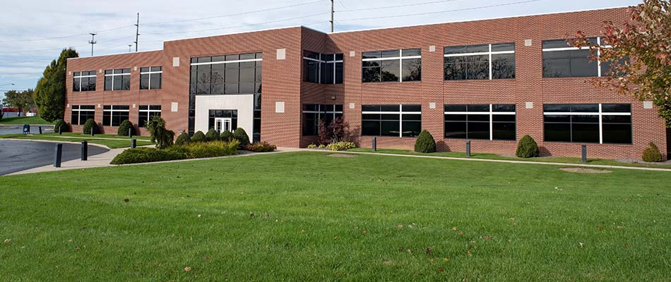 Commercial property in Macomb, Michigan with regular landscape and lawn maintenance services.