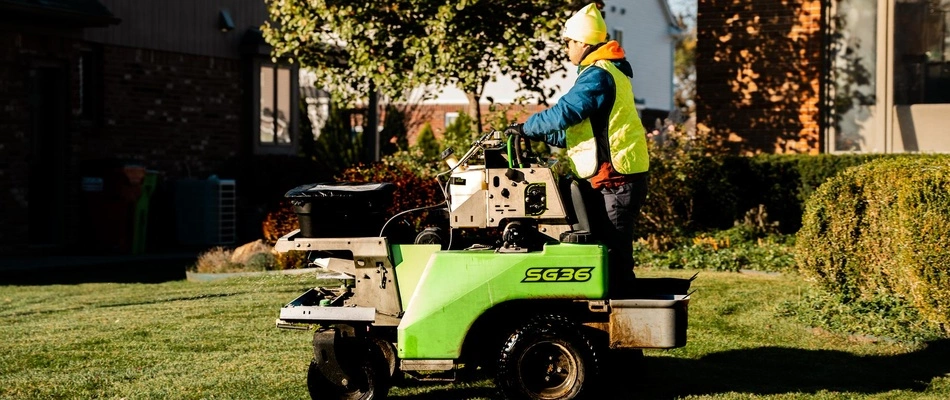 Healthy, green lawn with rolling slopes near Shelby, MI.