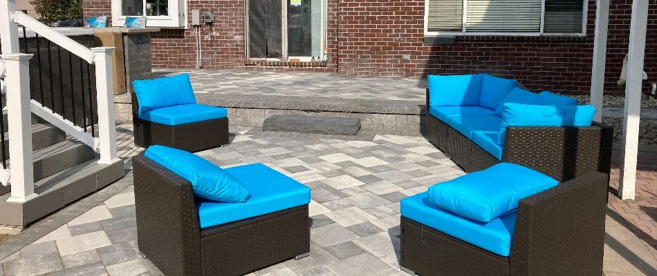 Patio area with outdoor furniture in Huntington Woods, MI.
