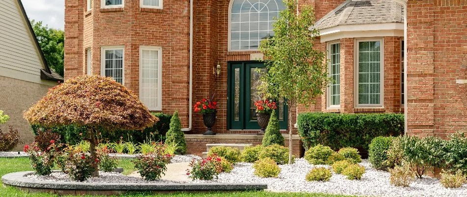 Nice landscaping in front of a home in St. Clair, MI.