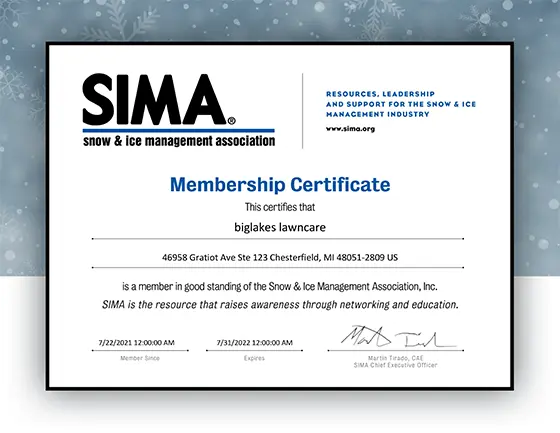 SIMA Membership Certification